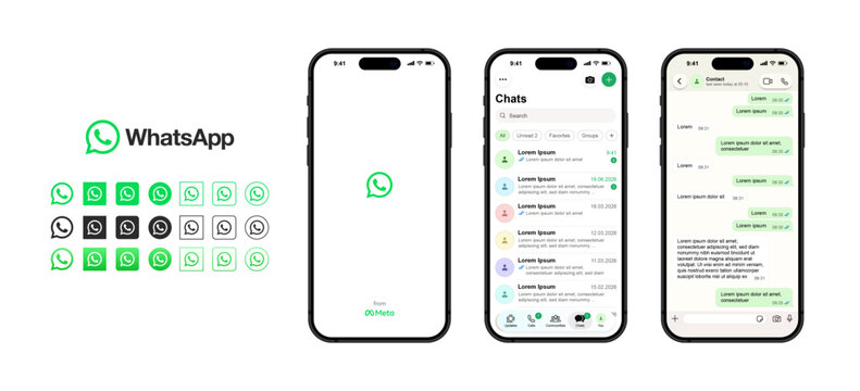 WhatsApp Meta UI Template 2026 Update. WhatsApp logo.