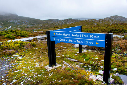Track Signs in Cradle Mountain-Lake St Clair National Park - Tasmania