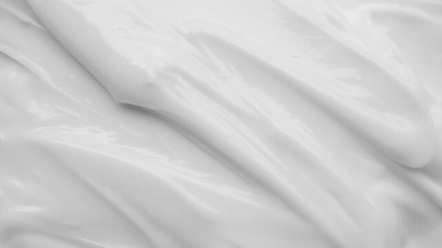 White lotion beauty skincare cream texture cosmetic product background stop motion
