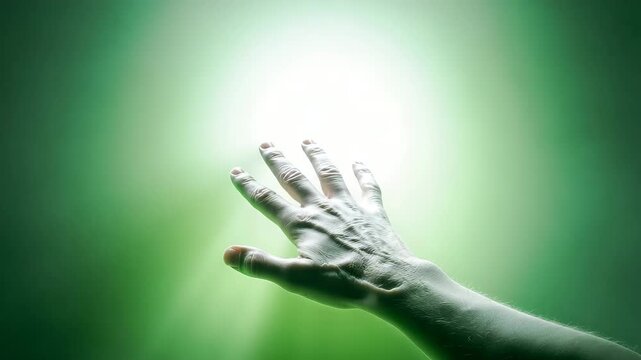 Zombie Hand Shadow Scratching Frosted Glass