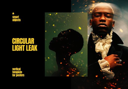 Circular Leak Photo Effect For Poster And Print Design