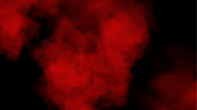 Red smock cloud isolated on black background