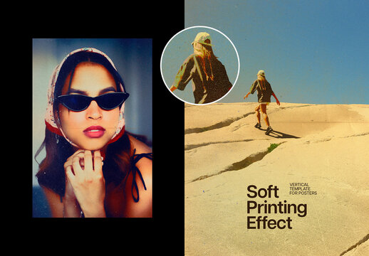 Softy Printing Photo Effect For Poster And Print Design