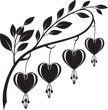 Romantic Heart-Shaped Tree with Red Love Hearts Vector Illustration for Valentine's Day Greeting Card, Wedding, Birthday Celebration, and Holiday