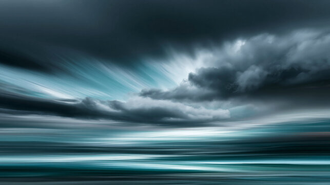  atmospheric photo, abstract color field, teal, black and grey tones dissolving into formless fog, pure color atmosphere suggesting depth without dir