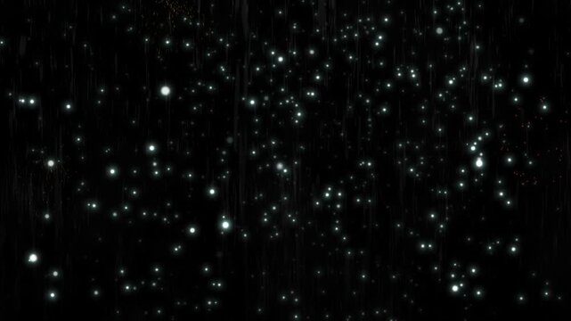 Bright fireworks exploding in night sky. Festive pyrotechnic display for celebration events.