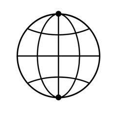 Obraz premium Minimalist vector illustration of a simple globe design