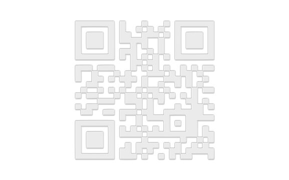 Glass 3D QR Code Icon, Blank Scan Code Transparent PNG, Glass QR code png, 3D Neumorphic White QR Code Digital Design Element