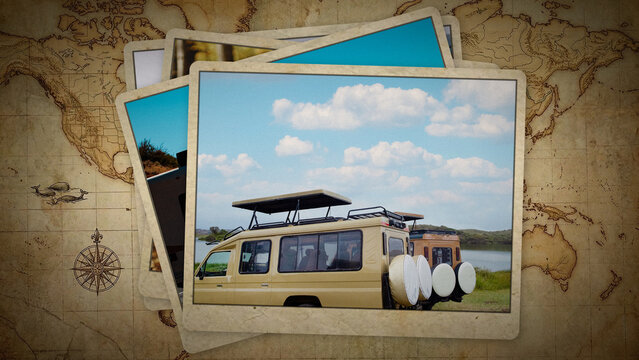Vintage Travel Photo Collage Slideshow