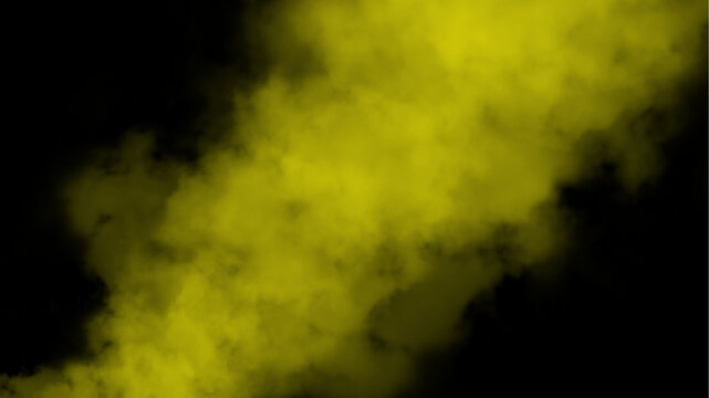 Abstract yellow smoke cloud background