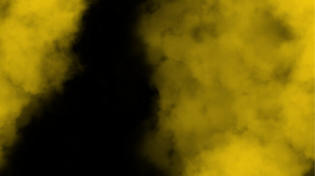 Abstract yellow smoke cloud background