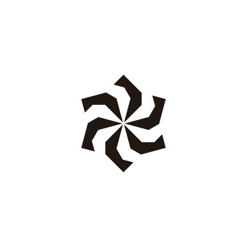Crystal, spiral geometric symbol simple logo vector