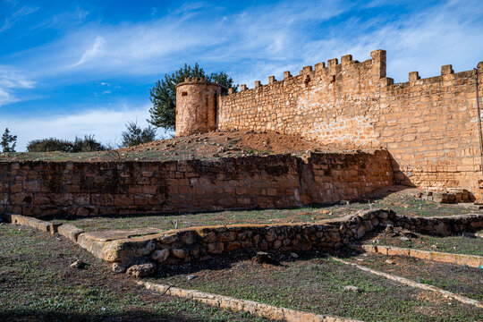 Old fort in Qasr Libya shows stone structure and remains in Eastern Libya