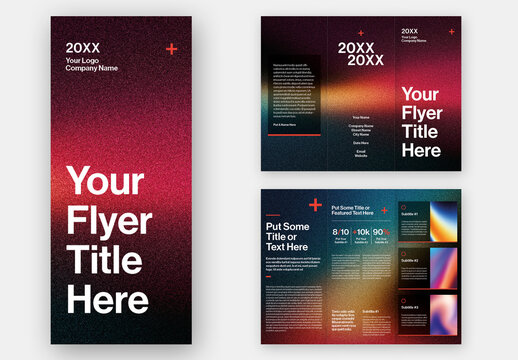 Colorful Trifold Flyer Layout