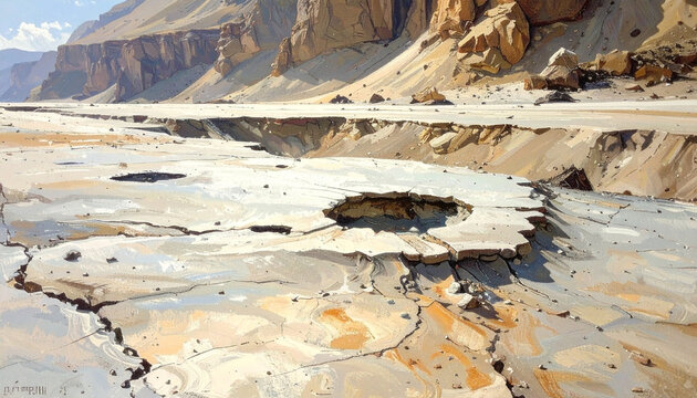 Abstract Mineral Landscape Texture