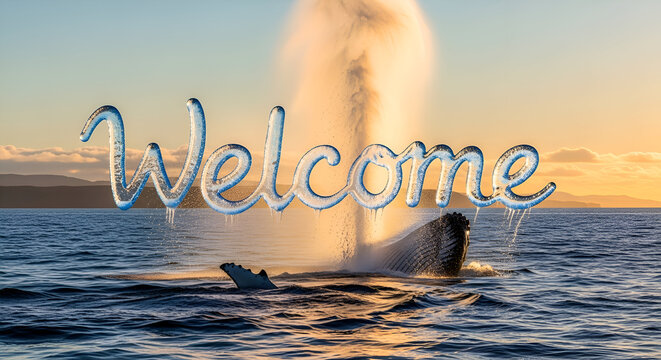 Surfer Riding Wave with Welcome Splash in Golden Sunset Coastal Waters