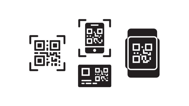 QR codes appear on various digital devices to facilitate quick information scanning.