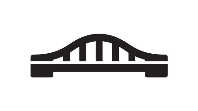 Bridge icon illustrates a sturdy arch structure designed for architectural schematics or civil engineering concepts.