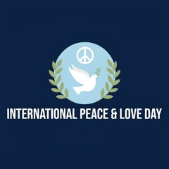 Naklejka premium International peace day concept dove peace symbol and olive branch for global harmony