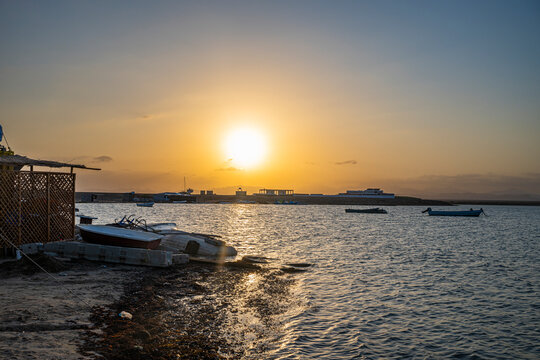 Sunset views at Arous camp by the Red Sea in Sudan create a perfect end to the day