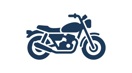Obraz premium Classic Motorcycle Icon, Vintage Style Silhouette Vector Graphic