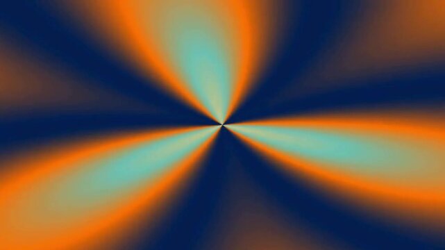 Abstract Colorful Spiral Burst in Soft Orange Turquoise Sky