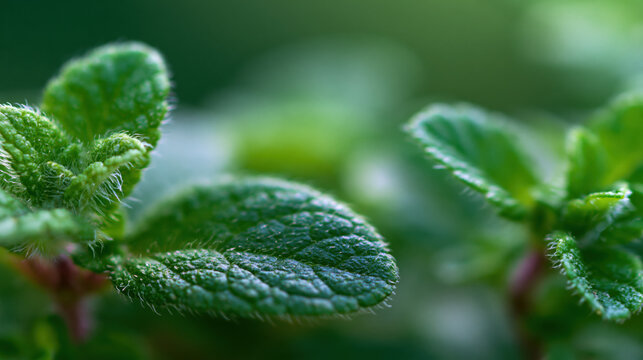 authentic macro herbs with natural texture and soft selective focus