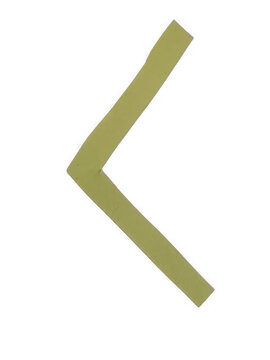 Single lime green chevron isolated on transparent background