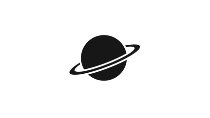 Fototapeta premium Saturn Planet Ring System Icon.