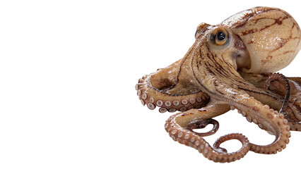 Fresh raw octopus tentacles sea product culinary ingredient isolated on transparent background © Roksana