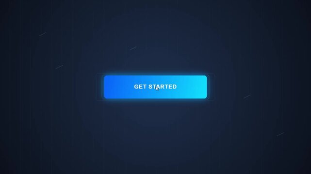 Computer mouse cursor clicking a blue Get Started button on dark screen