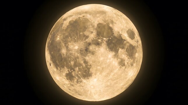 Full moon radiance a detailed view of earth's natural satellite