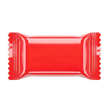 Red candy bar wrapper icon isolated