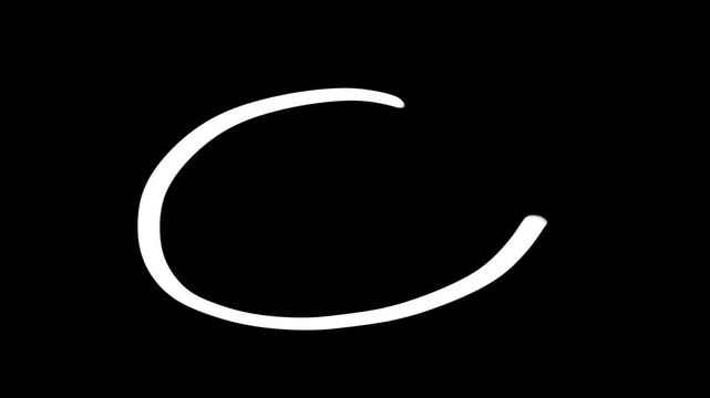 Animation of a circle sign making motion on a black background