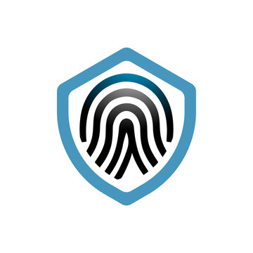 Fingerprint Access Icon Vector Illustration with Biometric Security Symbol Wireless Network Connection Technology Logo and Web Communication Design