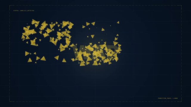 Abstract Motion Graphics Transitioning From Peace To War Concept Video