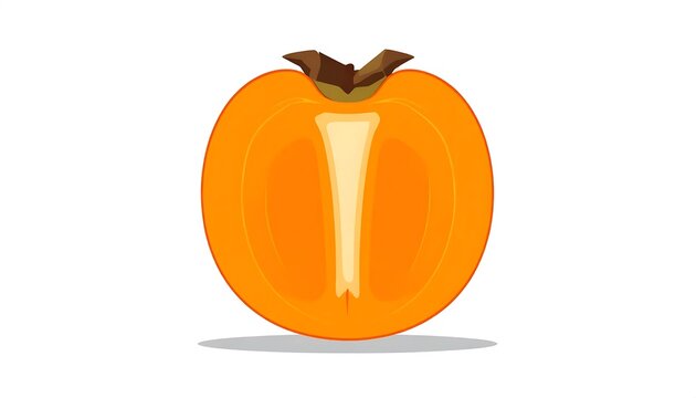 Orange with black fly on white surface.