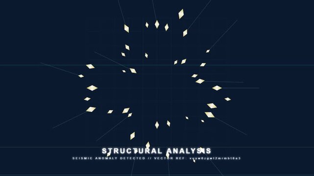 Digital Structural Analysis Display Showing Seismic Data Visualization