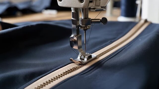 Sewing Zipper Fabric Industrial Sewing Machine Tailor Workshop