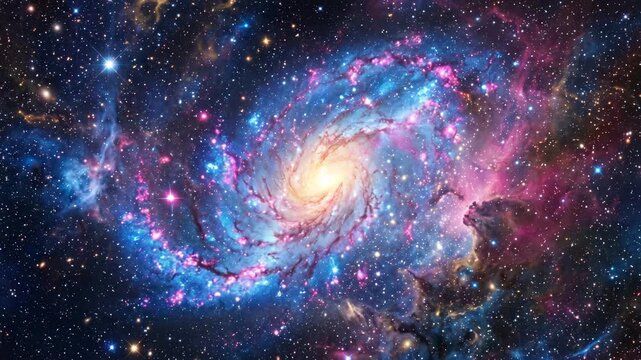 Spiral Galaxy Deep Space Cosmic Nebula Stars Universe