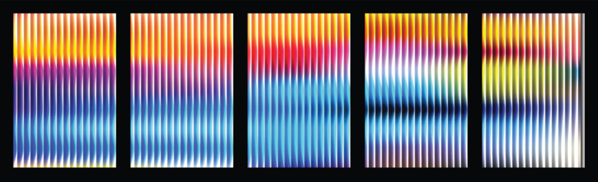 Abstract wave background with smooth gradient and artistic multi color vertical motion lines for modern technology concept and professional visuals ripple