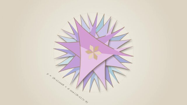 Geometric Epicycloid Animation Showing Mathematical Polar Equation Motion