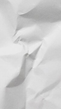 Crumpled White Paper Texture vertical Animation