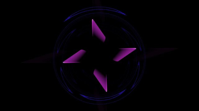 3d render of a glowing neon sign on black motion graphy 