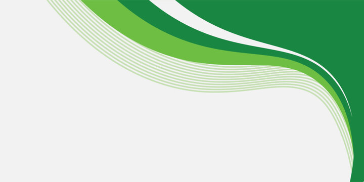 Modern vector illustration of green flowing curved shapes on light backdrop, walpaper, esp 10