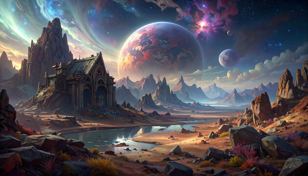 Fantasy Alien World Landscape