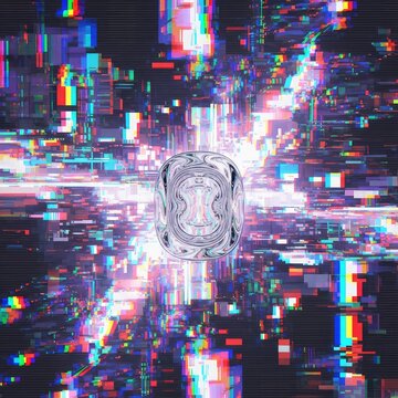 Vibrant digital background showcasing high-energy glitch effects, distorted neon pixel arrays, and fluid chromatic aberrations in a modern style, error, effect, vibrant