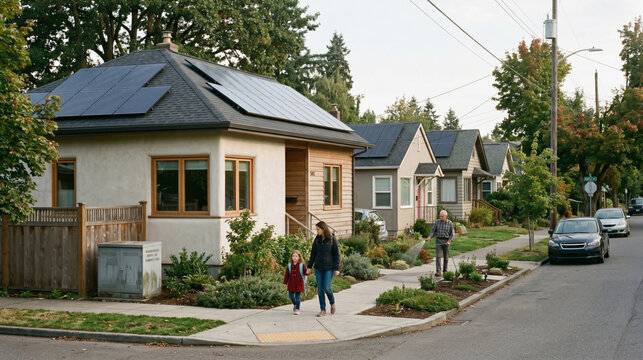 Housing Block With Harmonized Solar Retrofit Across the Community