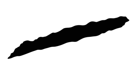 Landscape island contour represents a simplified geographical silhouette isolated against a white background. © Maulidaa