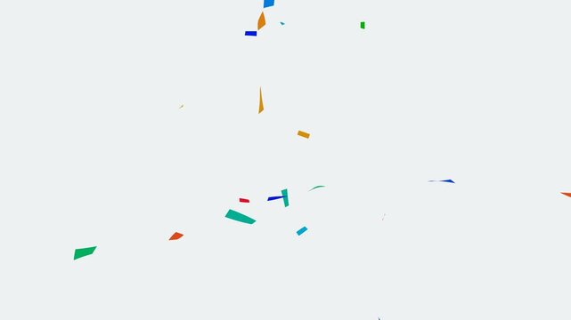 multicolor confetti rain effect overlay alpha channel. Confetti Party Popper Explosion Animation. Slow motion Falling confetti Particles animation.